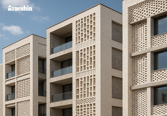 تلفیق آجر سفید با المان‌های معماری مدرن